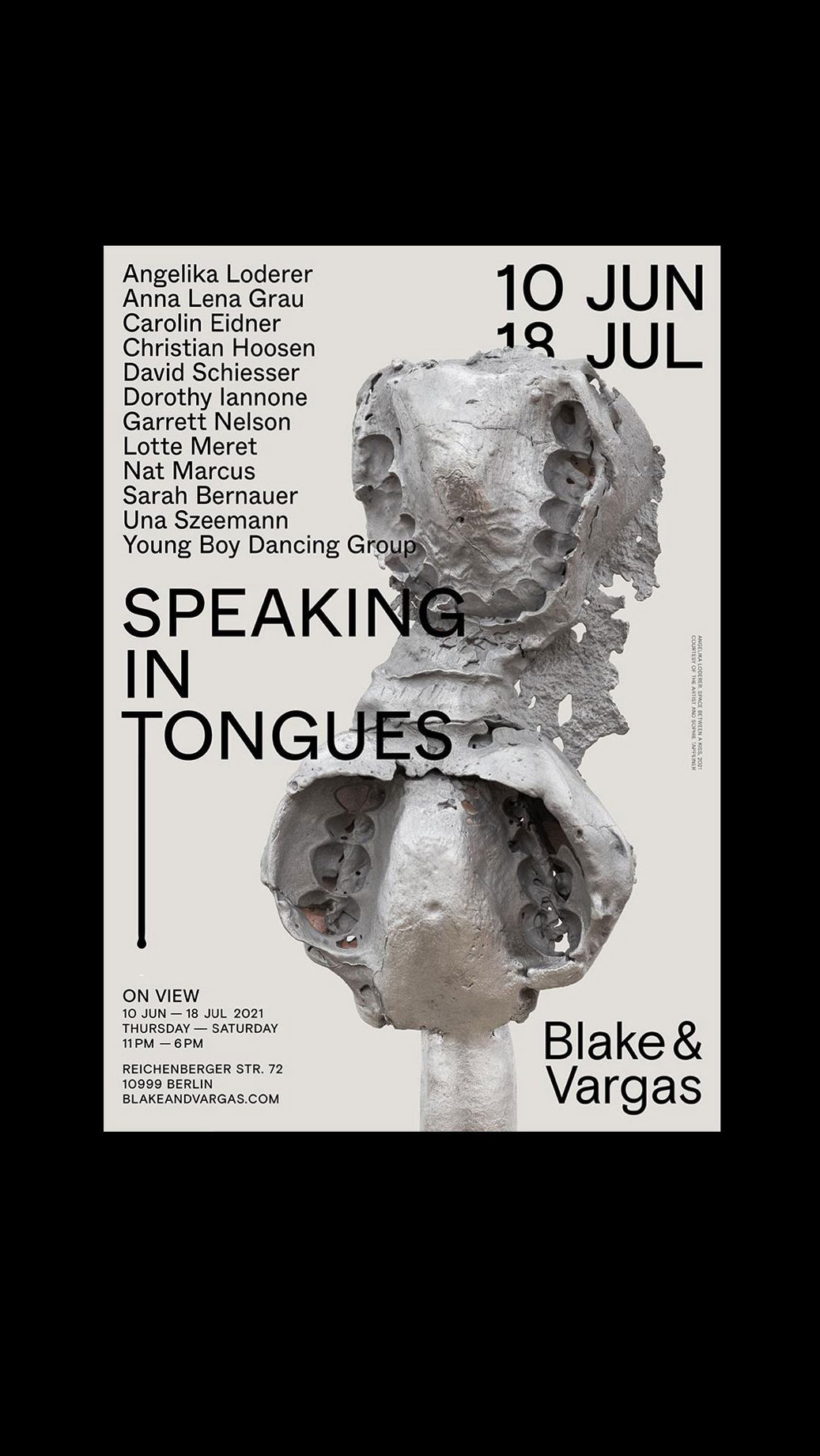 <p>Speaking in Tongues  – Poster</p>
